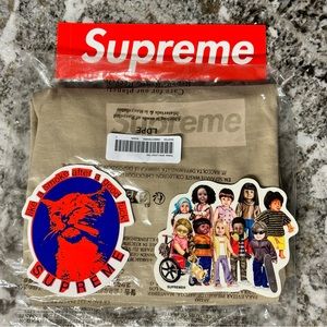 Size L - Supreme Tan Tonal Box Logo Tee SS23